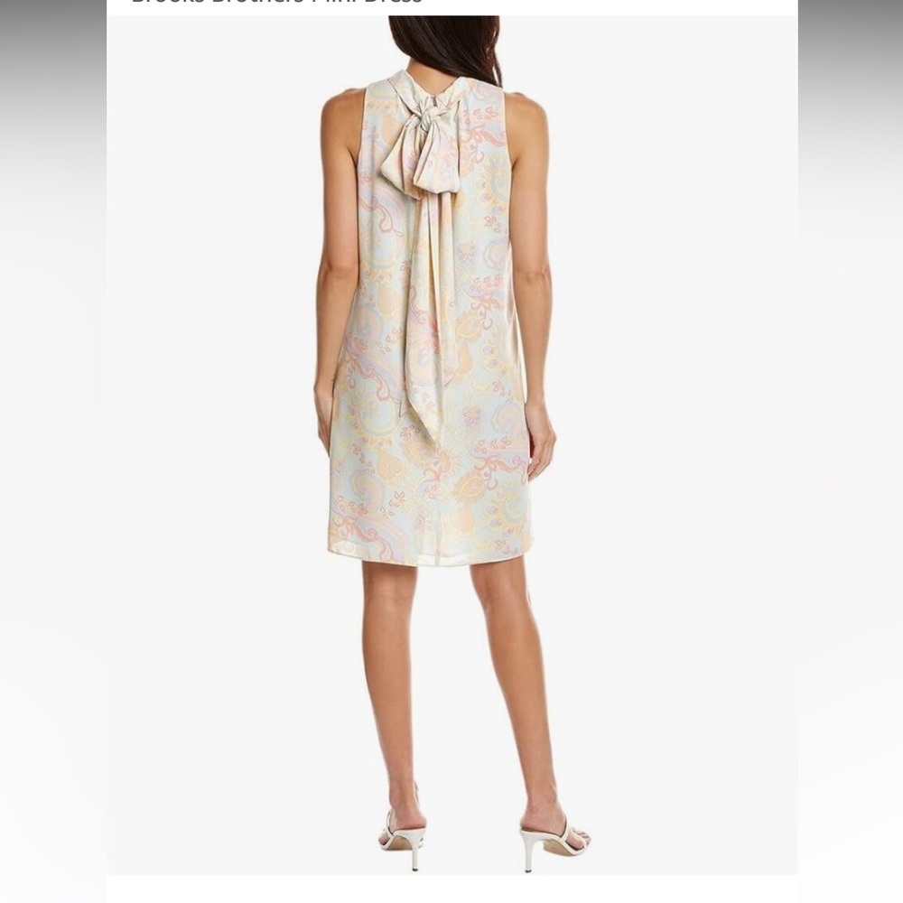 Brooks Brothers Size 8 Pastel Paisley Shift Dress - Picture 8 of 8